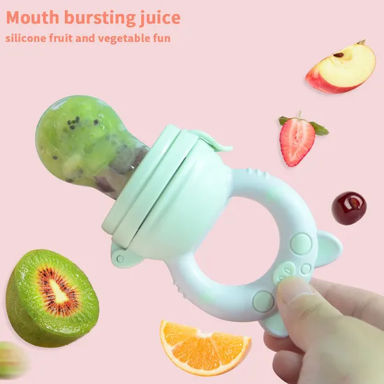 Silikon Baby Bite Bite Lustiges Spielzeug Obst und Gemüse Nahrungsergänzungsmittel Silikonnippel