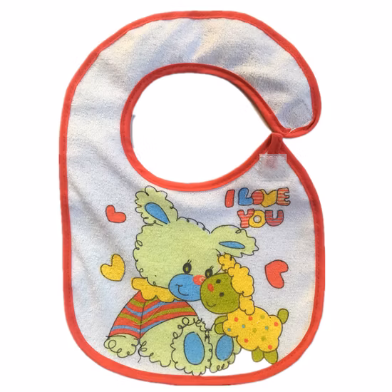China Factory OEM Custom Design bedrucktes Baby-Lätzchen aus Spucktuch aus Baumwolle